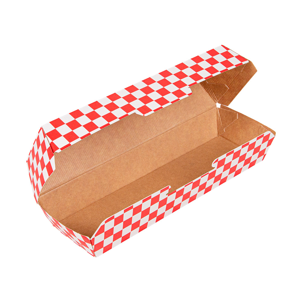 274.04-VASCHETTE "HOT DOG" 'THEPACK' RED FITIPALDI 23,2x9x6,3 CM ROSSO/NATURALE CARTONE NANO-MICRO (50 u.)