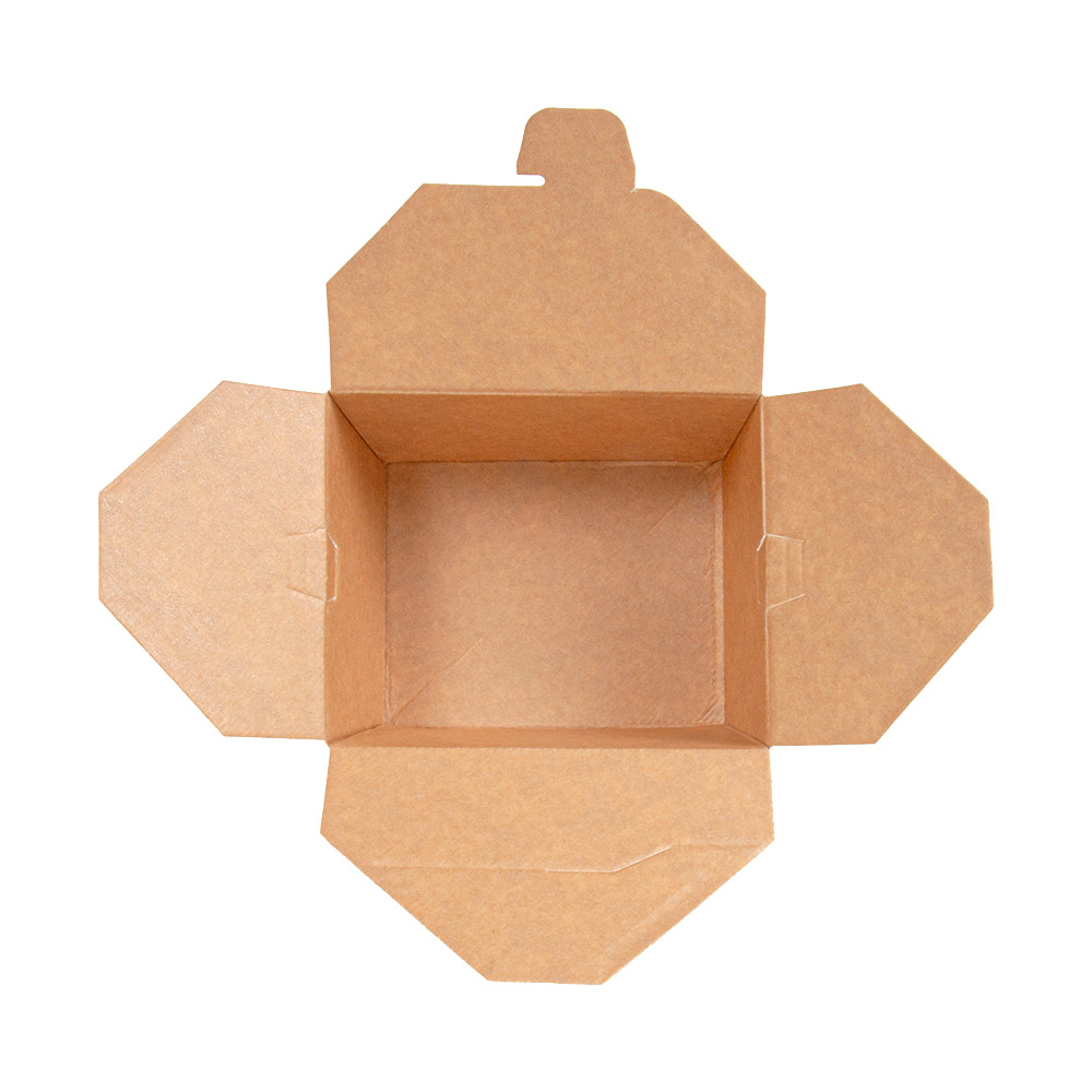 279.18-SCATOLE AMERICANE PER MICROONDE 'THEPACK' CUBE 780 ML 11,3x9x6,3 CM BIANCO/NATURALE CARTONE NANO-MICRO + PP (50 u.)