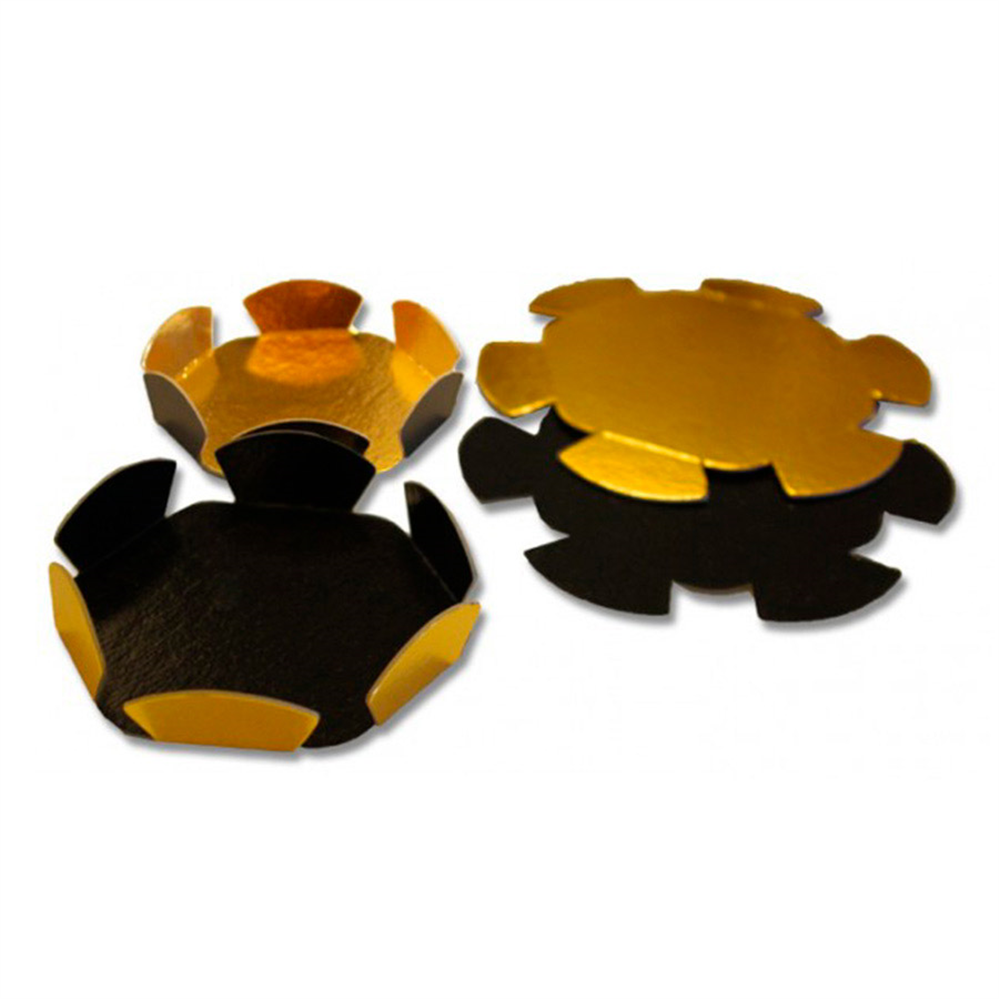 197.95-COROLLA 380 G/M2 Ø 8+1,5 CM ORO NERO CARTONE (200 u.)