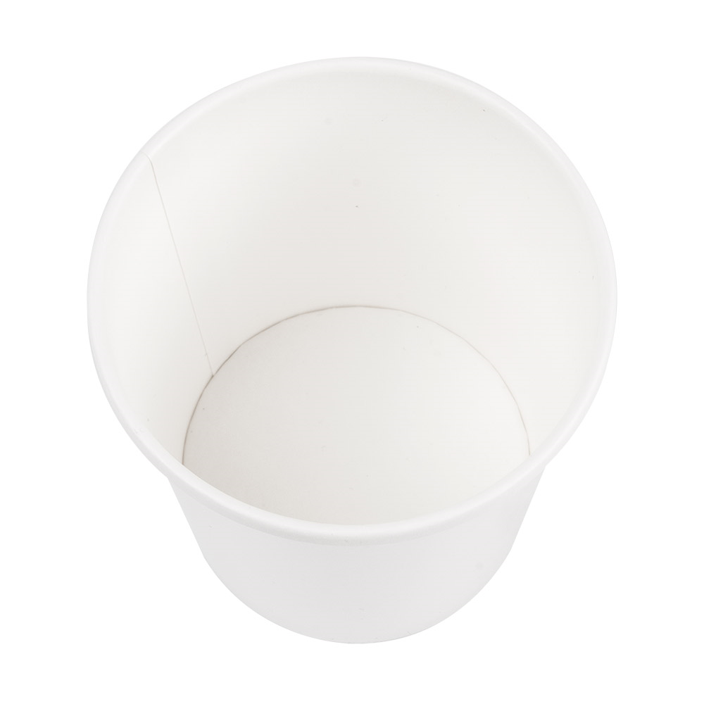 226.40-CONTENITORI CON COPERCHI 480 ML - 16 oz 320 + 18 PE G/M2 Ø9,7/7,5x10 CM BIANCO CARTONE (25 u.)