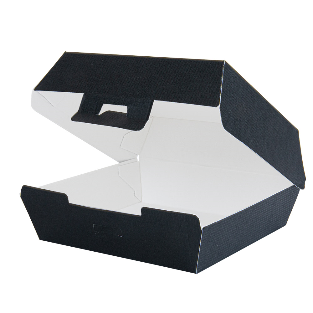 234.16-SCATOLE HAMBURGER 'THEPACK' 14,2x13,7x6,1 CM (L) NERO CARTONE NANO-MICRO (50 u.)