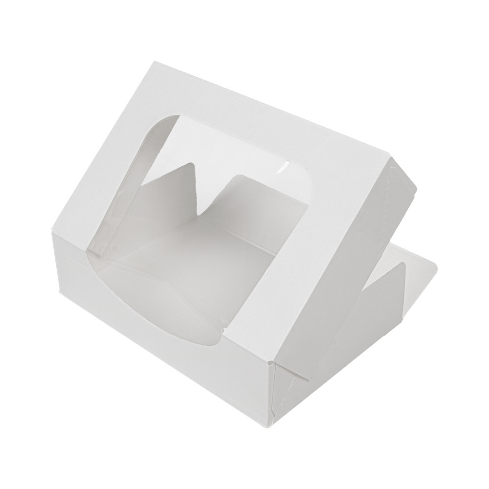 253.42-CONTENITORI SUSHI+FINESTRA 'THEPACK' 17,5x12x4,5 CM BIANCO CARTONE NANO-MICRO + OPP (50 u.)