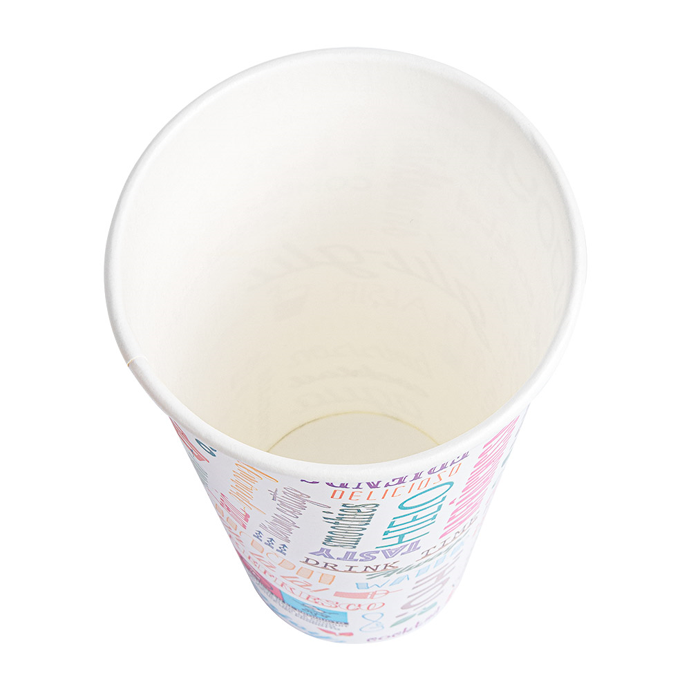 229.10-BICCHIERI BEVANDE CALDE 1 PARETE PAROLE 660 ML - 22 oz 280 + 18PE G/M2 Ø9/6x17 CM BIANCO CARTONE (50 u.)