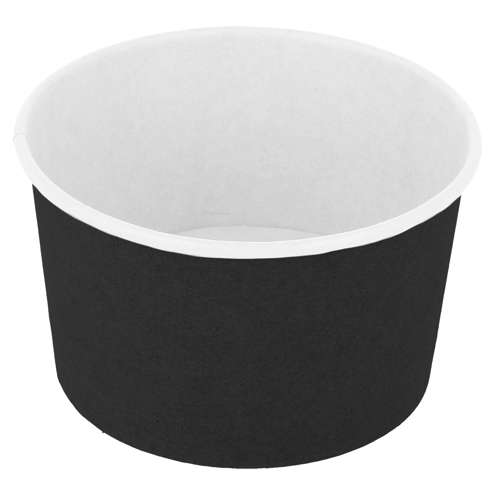 226.56-COPPETTE GELATI 240 ML 250 + 18PE G/M2 Ø 9,4x5,5 CM NERO CARTONE (50 u.)