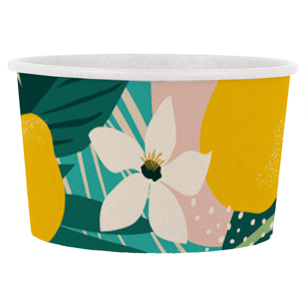 269.81-CONTENITORI GELATI AMALFI 300 ML 250 + 18 PE G/M2 Ø10x5,5 CM BIANCO CARTONE (50 u.)