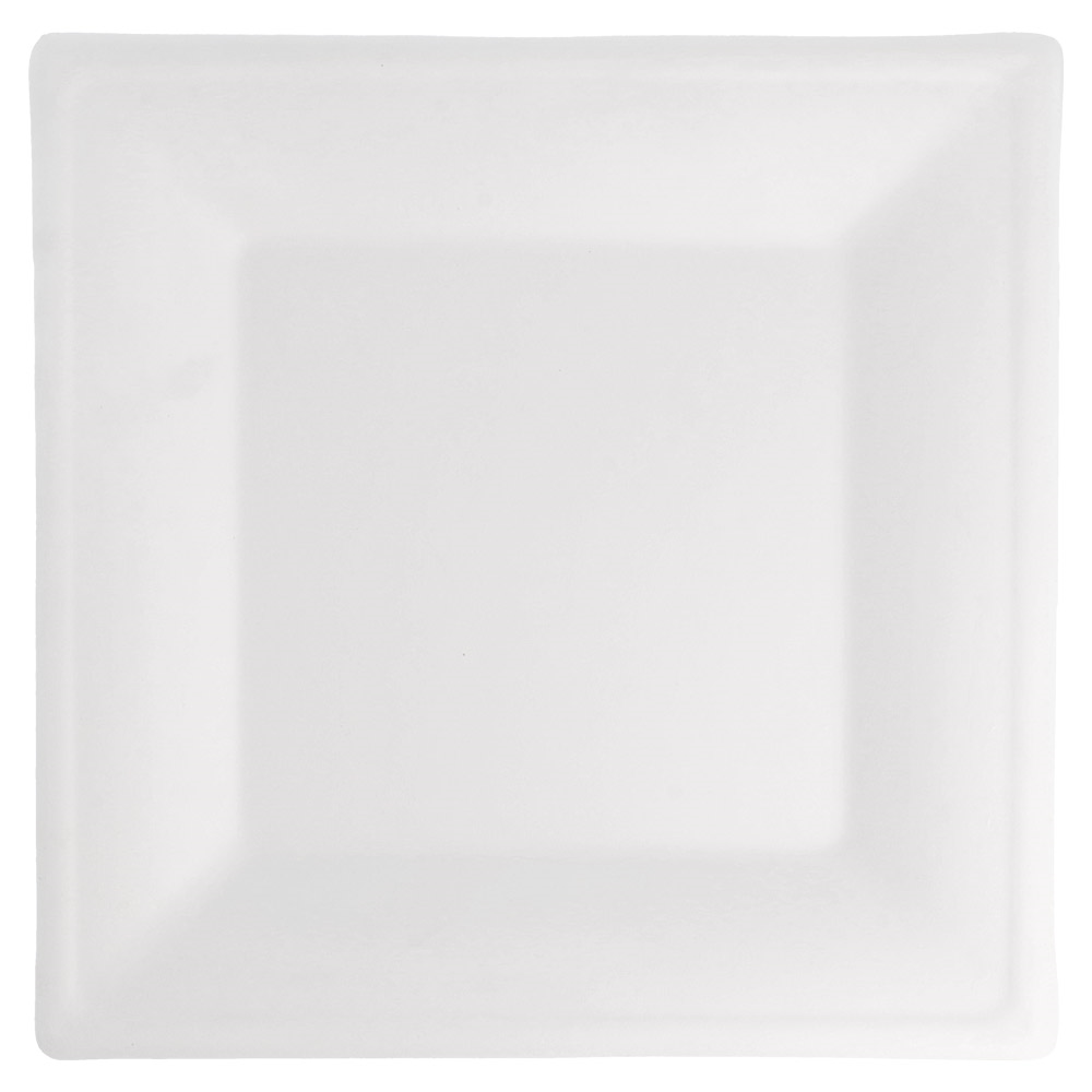 126.00-PIATTI QUADRATI 'BIONIC' 26,2x26,2x1,4 CM BIANCO BAGASSA (50 u.)