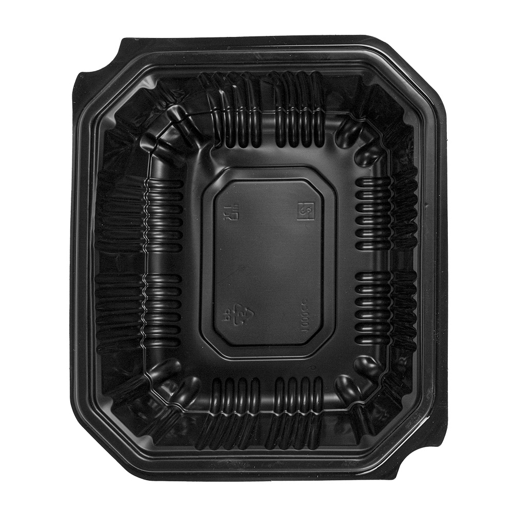 262.66-RECIPIENTI 1000 ML 19,4x16,4x6,4 CM NERO PP (50 u.)