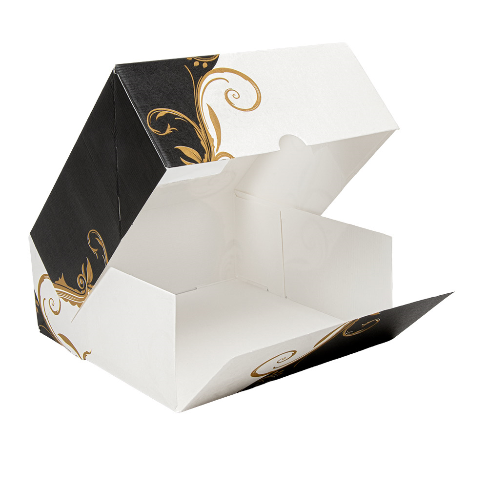 204.69-SCATOLE PER PASTICCERIA CON FINESTRA 'THEPACK' CLASSIC 18x18x7,5 CM BIANCO CARTONE NANO-MICRO (50 u.)