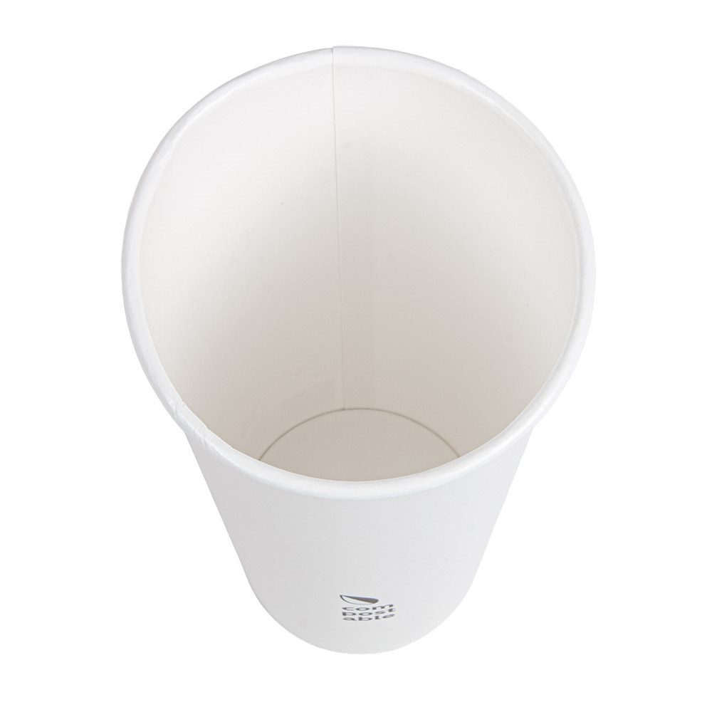 274.45-BICCHIERI BEVANDE FREDDE E CALDE 1 PARETE 'COMPOSTABLE' 660 ML - 22 oz 300 G/M2 Ø9/6x17 CM BIANCO CARTONE (50 u.)