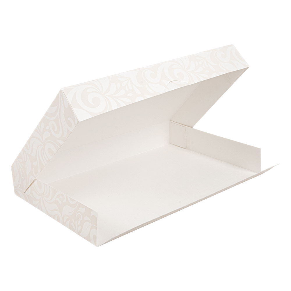 256.54-SCATOLE CATERING, PIANA 'THEPACK' DAMASCO 42x28x6 CM BIANCO CARTONE NANO-MICRO (50 u.)