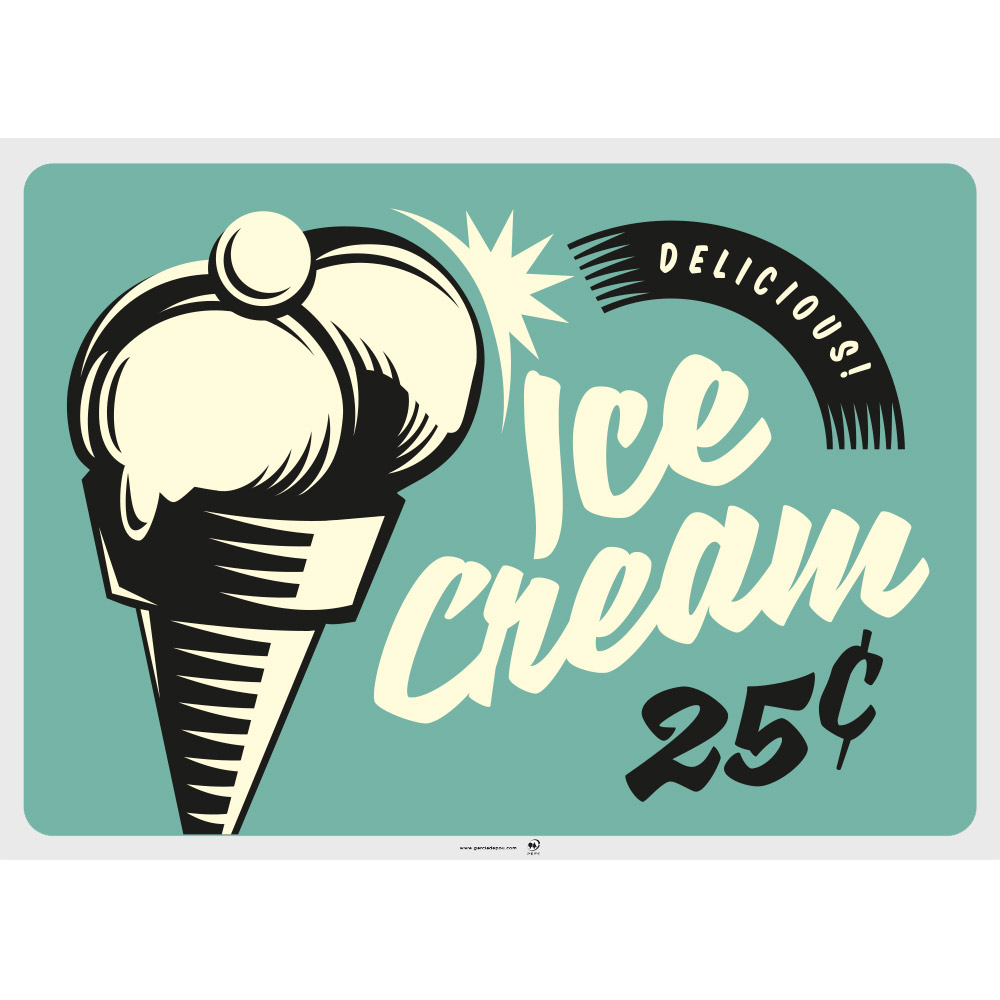 275.16-TOVAGLIETTE VINTAGE - ICE CREAM & SWEETS 70 G/M2 31x43 CM QUATRICOMIA CELLULOSA (500 u.)