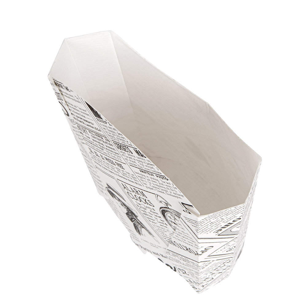 234.39-SCATOLINE PER FRITTI JUMBO 'THEPACK' TIMES 165 G 13,5x8,5x16 CM BIANCO CARTONE NANO-MICRO (200 u.)