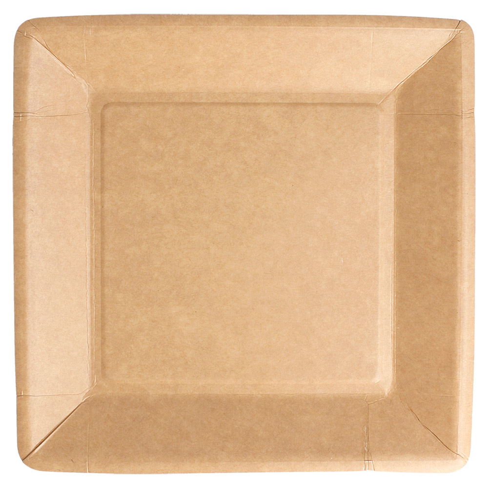 252.11-PIATTI QUADRATO LACCATI 255 G/M2 18x18 CM NATURALE CARTONE (50 u.)