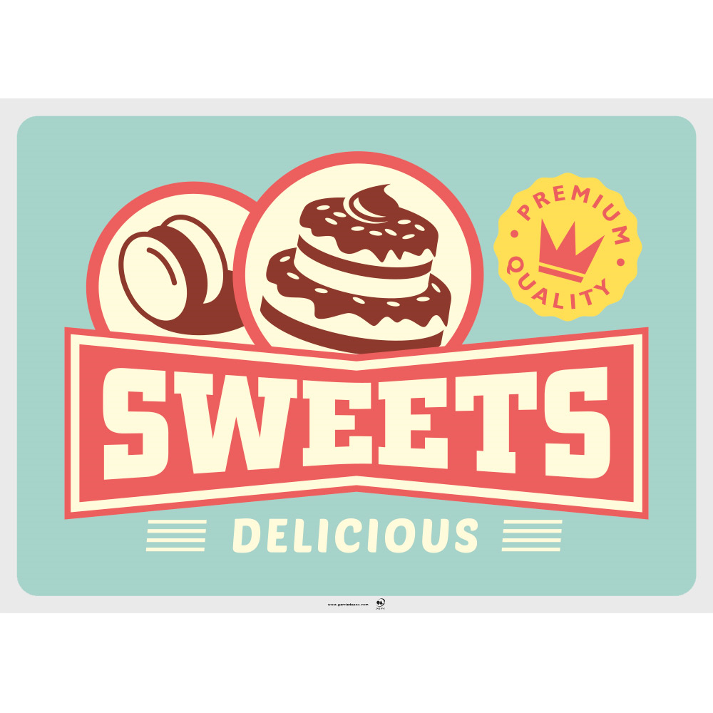 275.16-TOVAGLIETTE VINTAGE - ICE CREAM & SWEETS 70 G/M2 31x43 CM QUATRICOMIA CELLULOSA (500 u.)