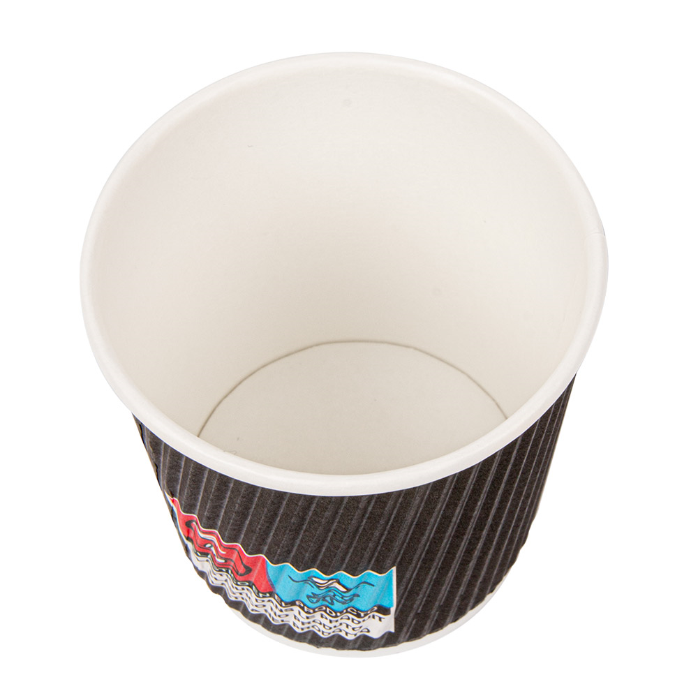 179.09-BICCHIERI BEVANDE CALDE DOPPIA PARETE 120 ML - 4 oz 230 + 250 + 18 PE G/M2 Ø6,2/4,5x6 CM NERO CARTONE (40 u.)