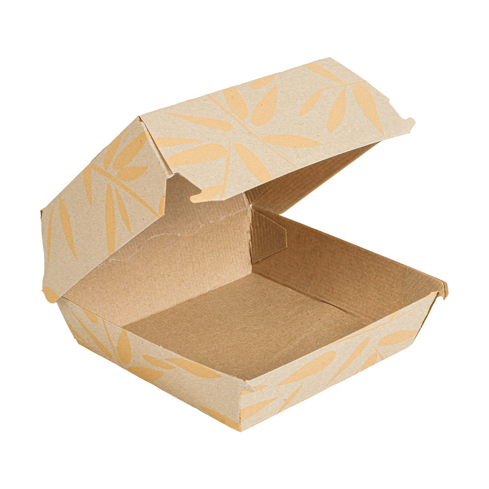274.14-SCATOLE HAMBURGER 'THEPACK-FEEL GREEN' 12,5x12x5,8 CM NATURALE CARTONE NANO-MICRO (50 u.)