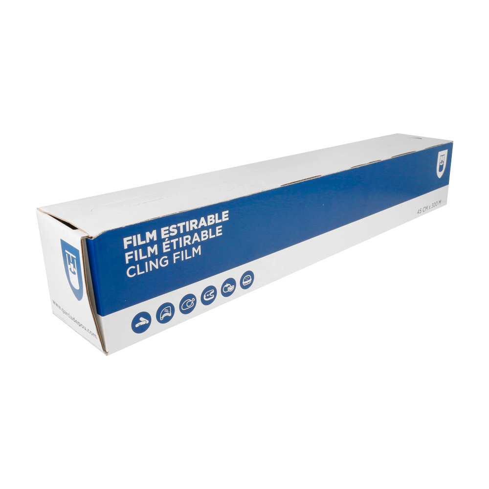 134.75-PELLICOLA CON DISPENSER 0,45x300 M TRASPARENTE PVC