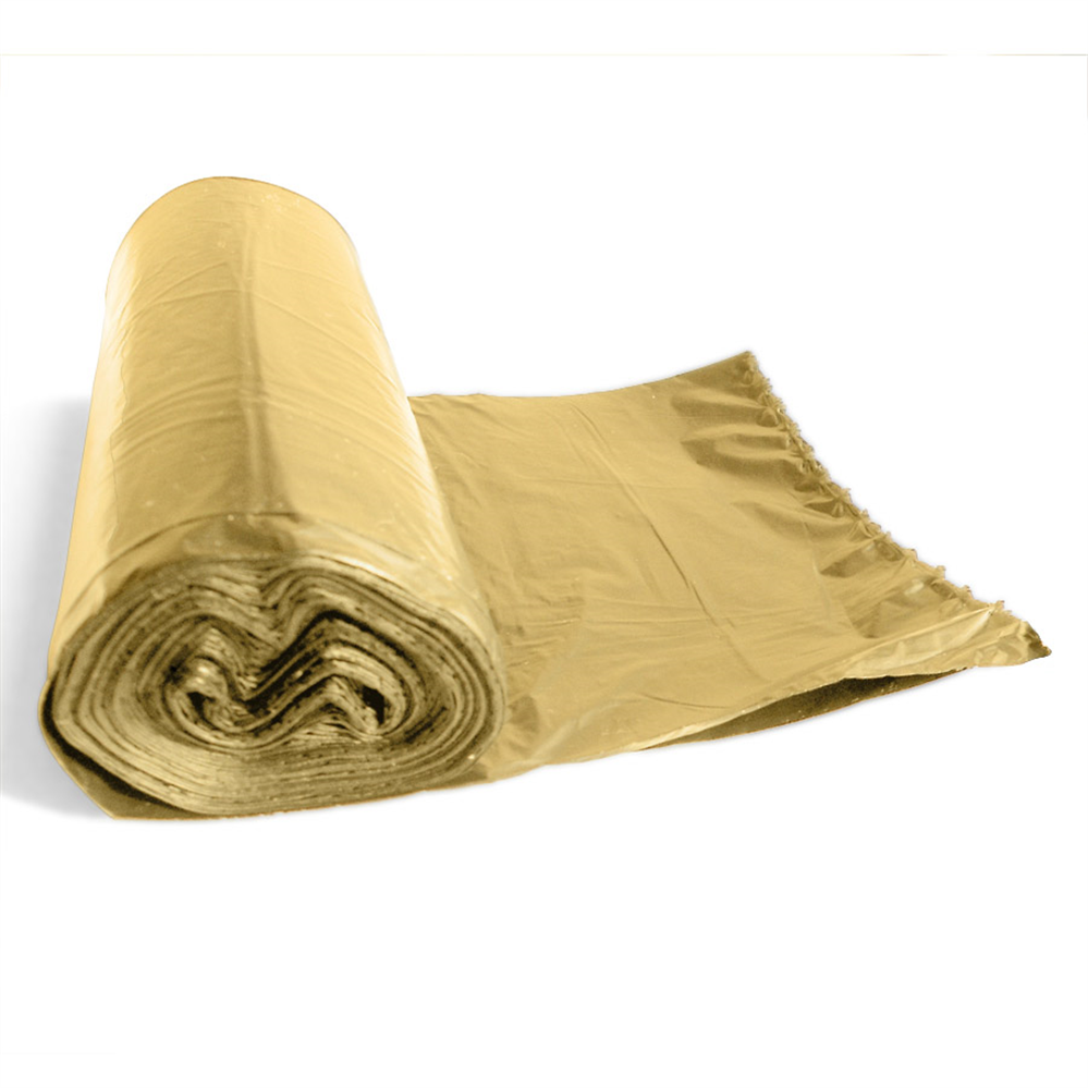 195.04-25 U. SACCHI SPAZZATURA 15µ 50x55 CM CREMA HDPE