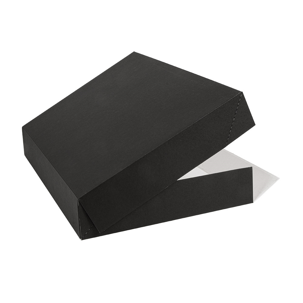 259.18-SCATOLE CATERING, PIANA 'THEPACK' 42x28x6 CM NERO CARTONE NANO-MICRO (50 u.)