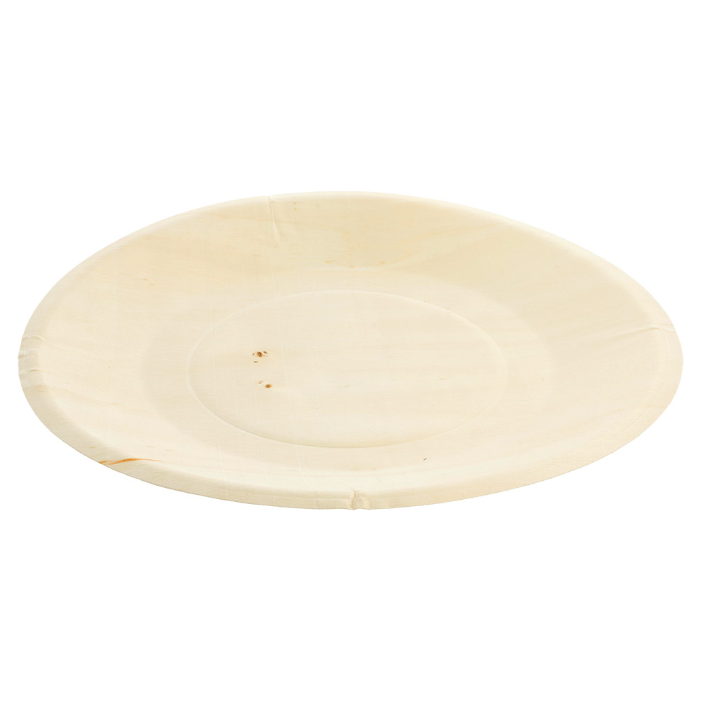 170.34-PIATTO ROTONDO 'WOOD' Ø 21,5x1,5 CM NATURALE LEGNO (50 u.)