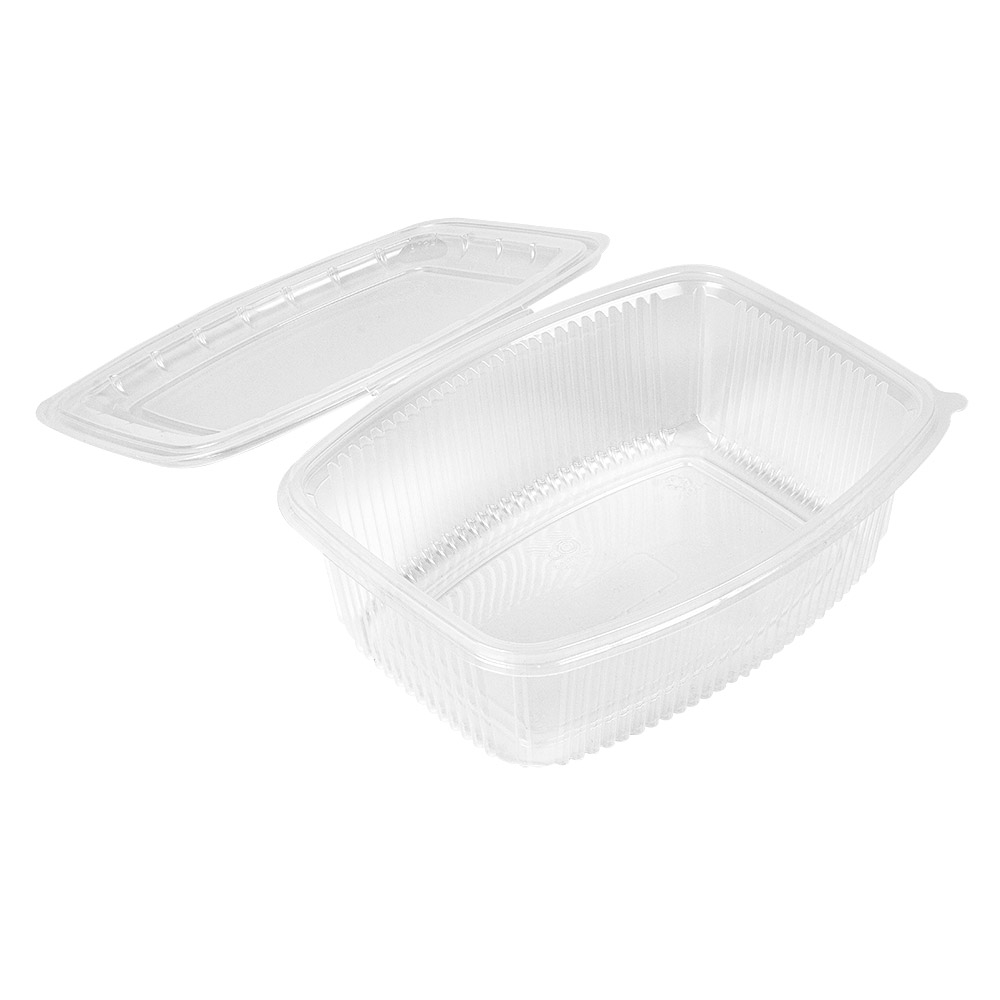 262.61-RECIPIENTI CON COPERCHIO 2000 ML 23,3x17,8x7,9 CM TRASPARENTE PP (50 u.)