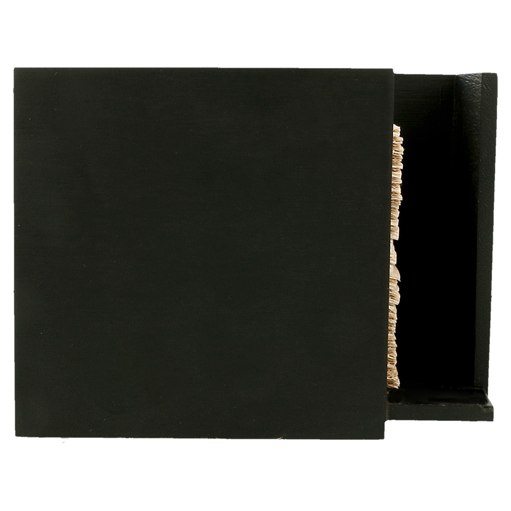 210.40-DISPENSER TOVAGLIOLI 'BAMBOO' 13,5x13,5x10 CM NERO BAMBÙ