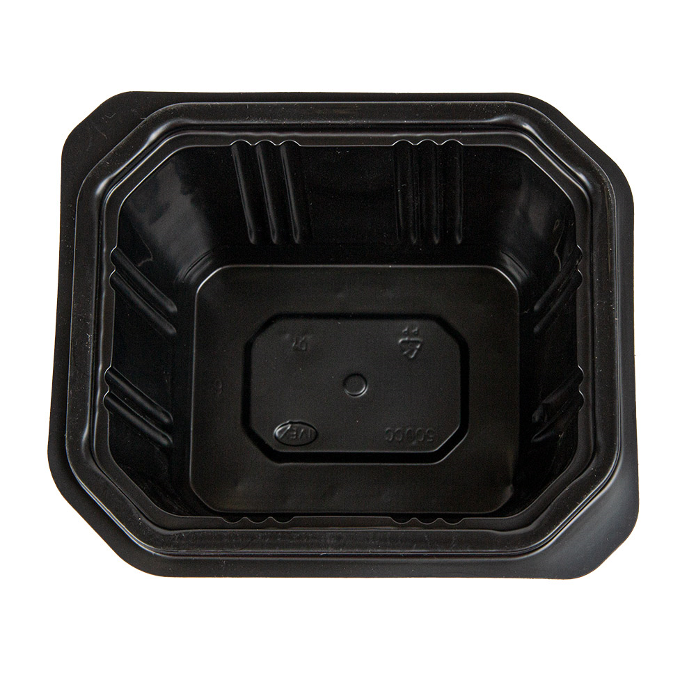 262.63-RECIPIENTI 500 ML 13,9x11,8x7 CM NERO PP (50 u.)