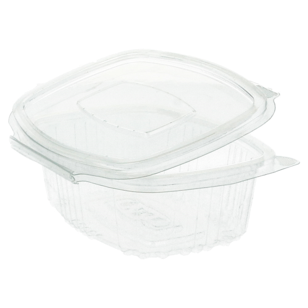 169.28-CONTENITORE CON COPERCHIO 250 ML 13,2x9,5x4,1 CM TRASPARENTE RPET (100 u.)