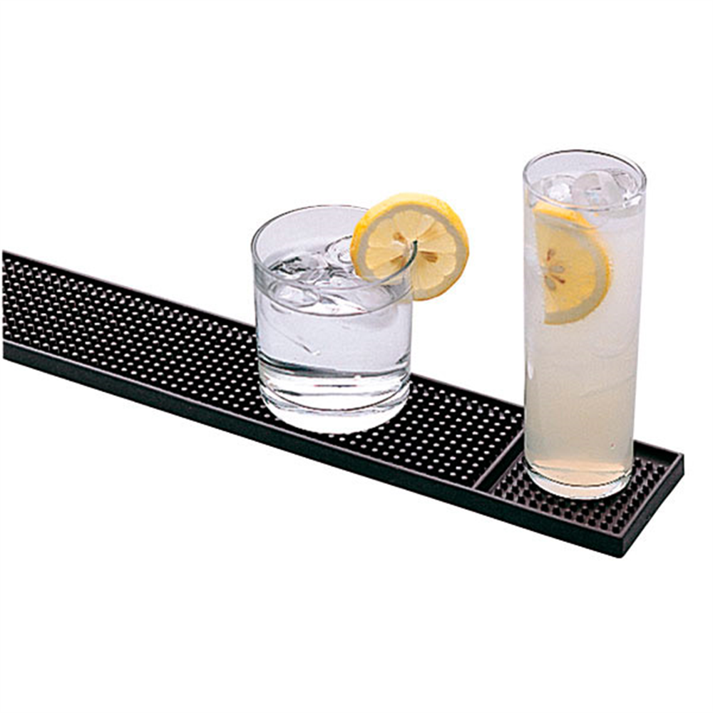 132.86-TAPPETINO DA BAR ANTISCIVOLO "RAIL MATE" 60x8x1,3 CM NERO GOMMA