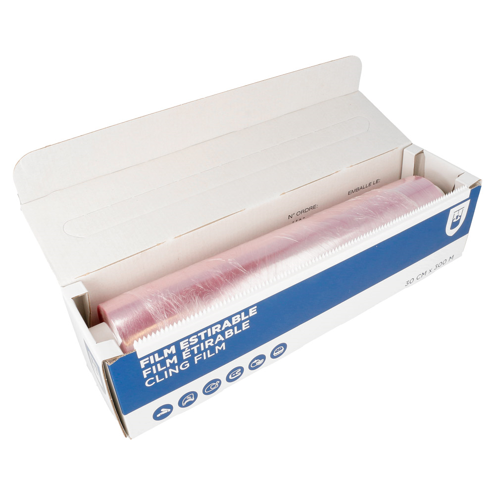 134.74-PELLICOLA CON DISPENSER 0,30x300 M TRASPARENTE PVC