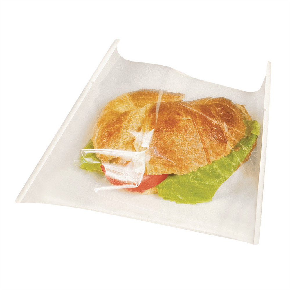 173.03-BUSTE CON FINESTRA DELI PACK 30 G/M2 + 13 PP 28x22/20 CM BIANCO KRAFT (500 u.)
