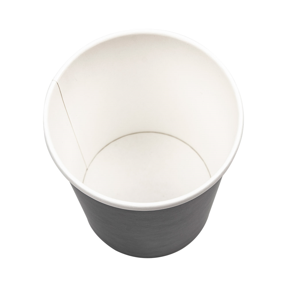 226.49-CONTENITORI CON COPERCHI 960 ML - 32 oz 330 + 18 PE G/M2 Ø11,7/9,2x13,5 CM NERO CARTONE (25 u.)