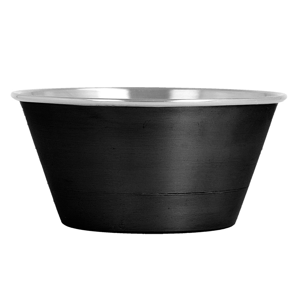 280.91-RAMEQUINS 'ARTINOX' 60 ML Ø 6,1x2,7 CM NERO/ARGENTO ACCIAIO INOX (1 u.)