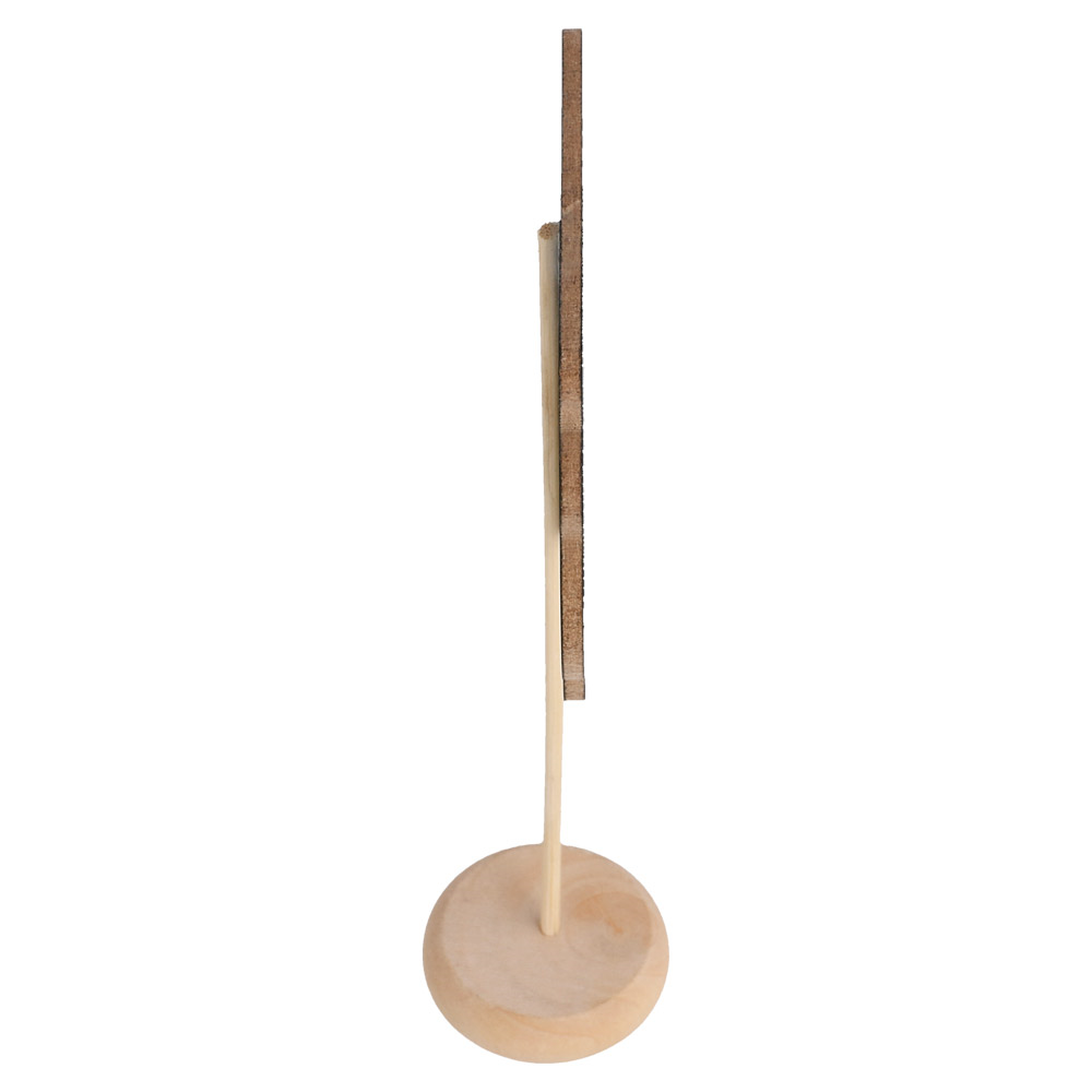 207.17-3 U. MINI LAVAGNA FORMA NUVOLA + PIEDE 9x6x10 CM NERO LEGNO