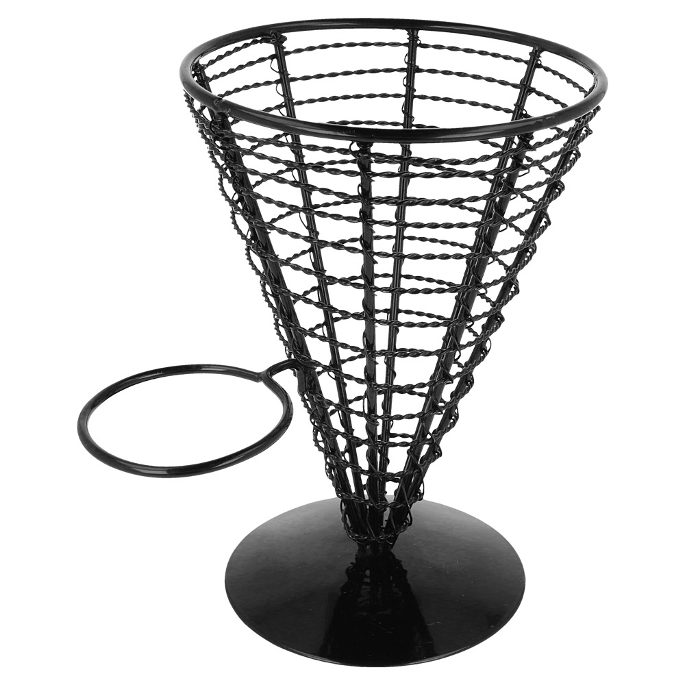161.37-CESTINO PER TERRINA Ø 12,8x18 CM NERO ACCIAIO