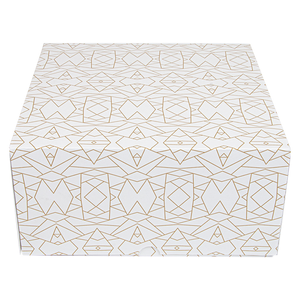 253.33-SCATOLE PER PASTICCERIA SENZA FINESTRA 'THEPACK' DECO 24x24x12 CM BIANCO CARTONE NANO-MICRO (50 u.)