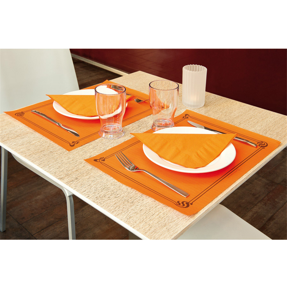 132.29-TOVAGLIETTE 48 G/M2 31x43 CM ARANCIO CHIARO CELLULOSA (500 u.)