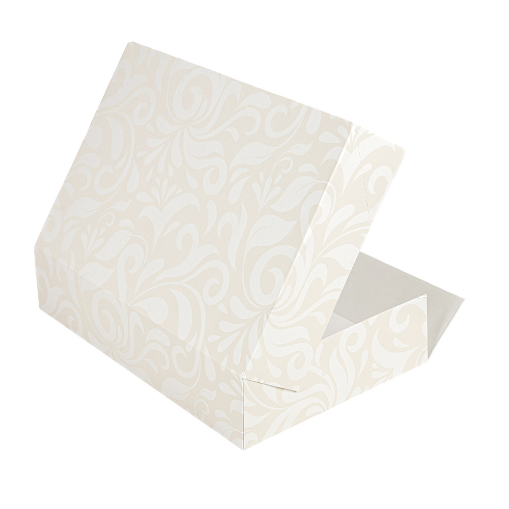256.52-SCATOLE CATERING, PIANA 'THEPACK' DAMASCO 28x19x6 CM BIANCO CARTONE NANO-MICRO (50 u.)