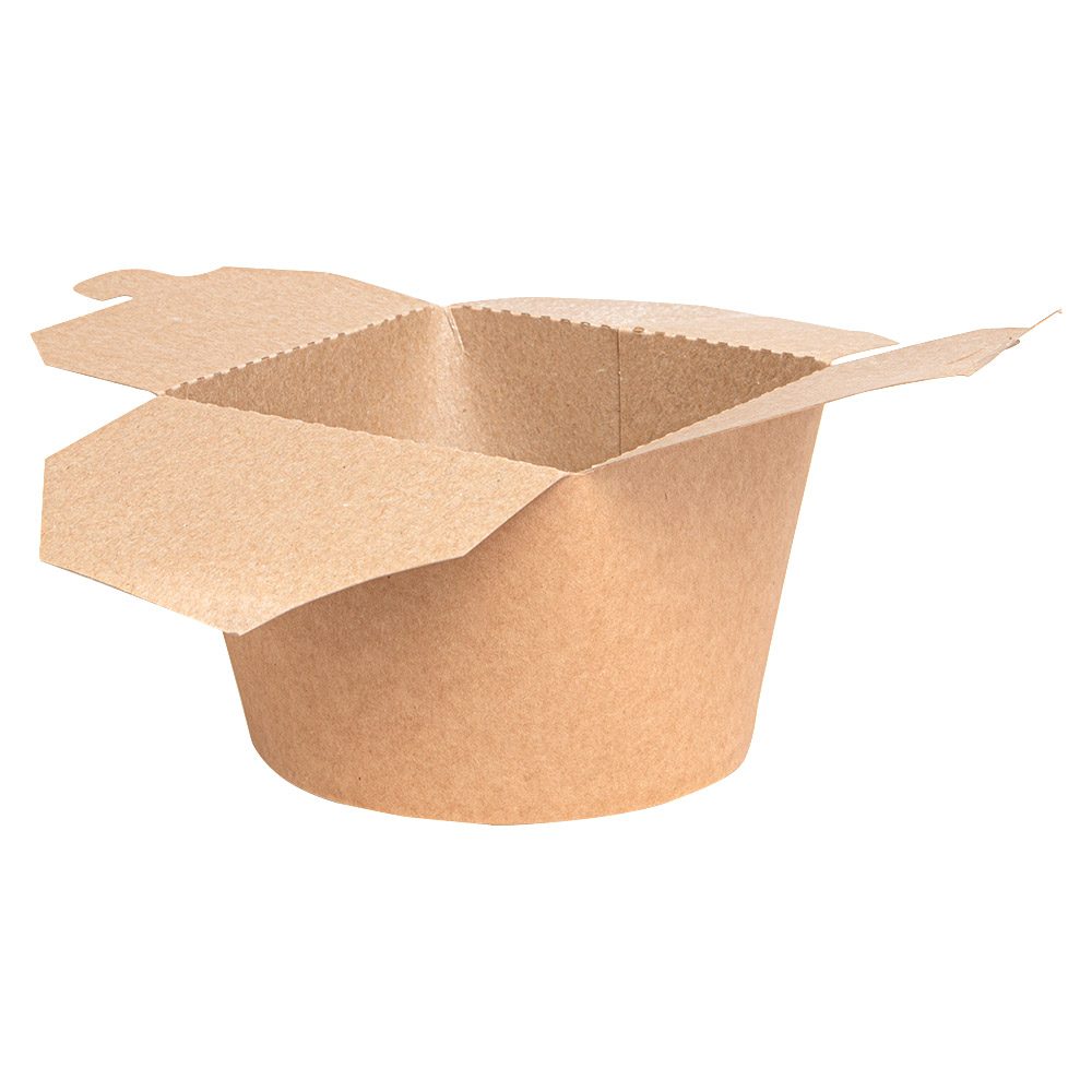 256.85-RICIPIENTI INSALATA 1000 ML 275 + 25 PE G/M2 Ø12,3x8,5 CM NATURALE KRAFT (50 u.)