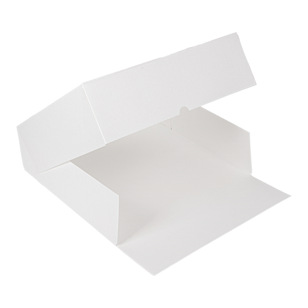 201.72-SCATOLE PER PASTICCERIA CON FINESTRA 'THEPACK' 32x32x10 CM BIANCO CARTONE NANO-MICRO + OPP (50 u.)