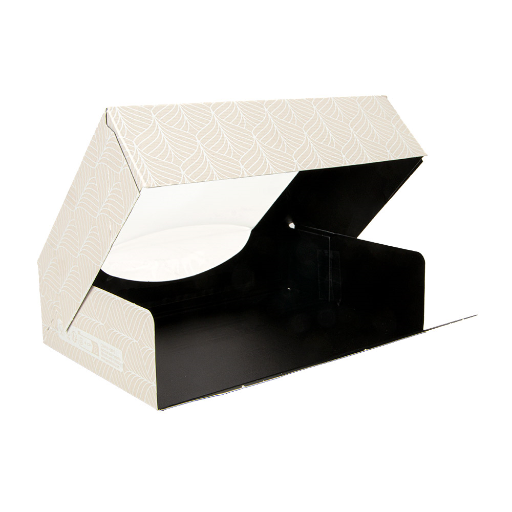 273.90-CONTENITORI SUSHI+FINESTRA 'THEPACK' KINTSU 17,5x12x4,5 CM BIANCO/NERO CARTÓN NANO-MICRO + PE + OPP (50 u.)