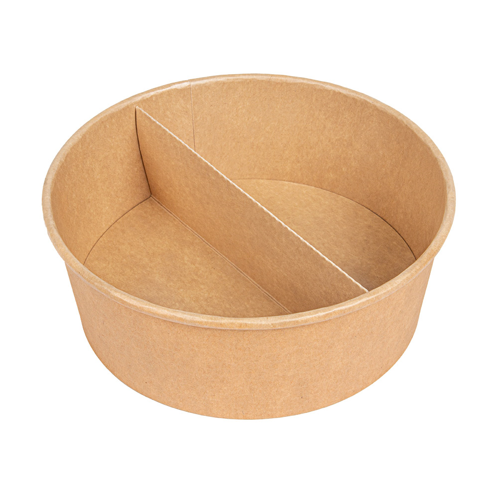 269.11-SEPARATORE 2 COMPARTIMENTI INSALATIERA 212.97 300 + 18 PE G/M2 Ø26,8/17,5x5,3 CM NATURALE KRAFT (100 u.)