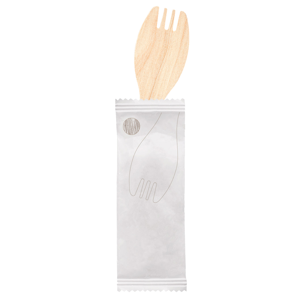 257.49-FORCHETTE IMBUSTATA WOOD 9,2 CM NATURALE LEGNO (100 u.)