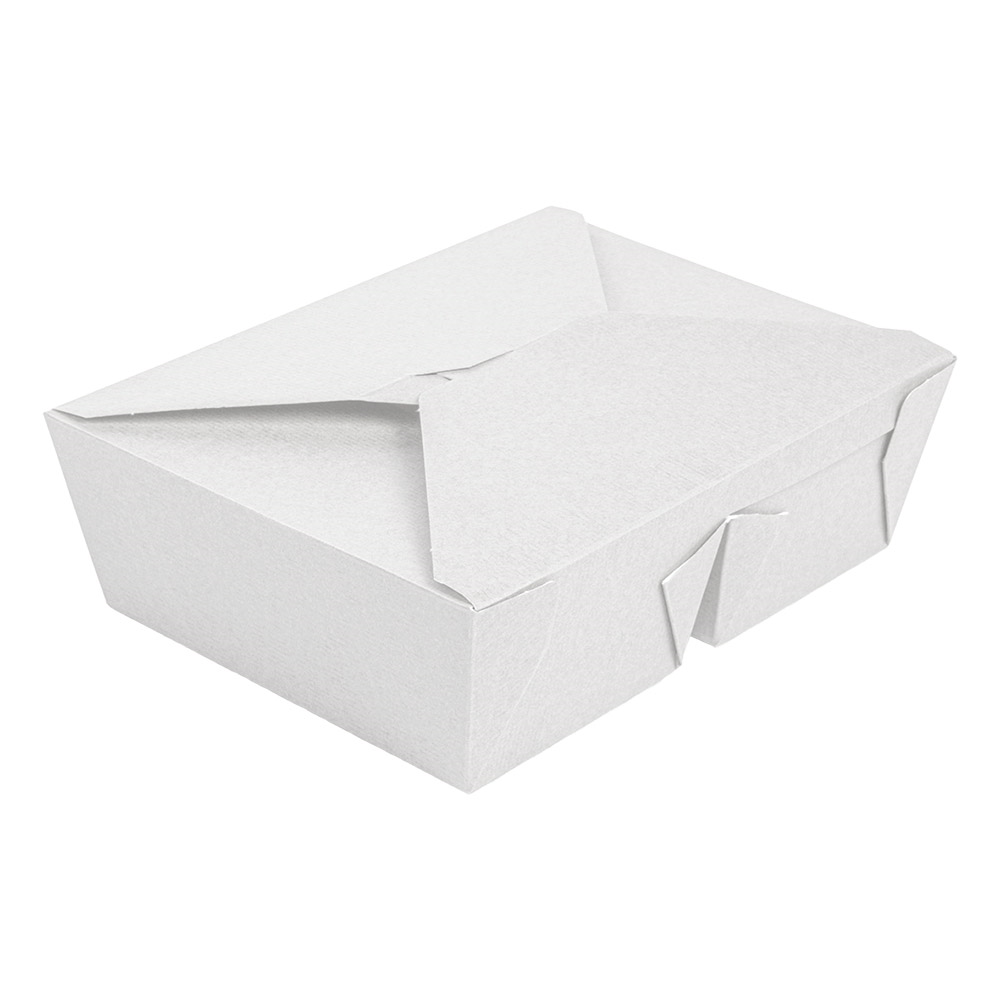 258.54-SCATOLE AMERICANE 2 SCOMPARTI 'THEPACK' 990 + 990 ML 19,6x14x6,2 CM BIANCO CARTONE NANO-MICRO + PP (50 u.)