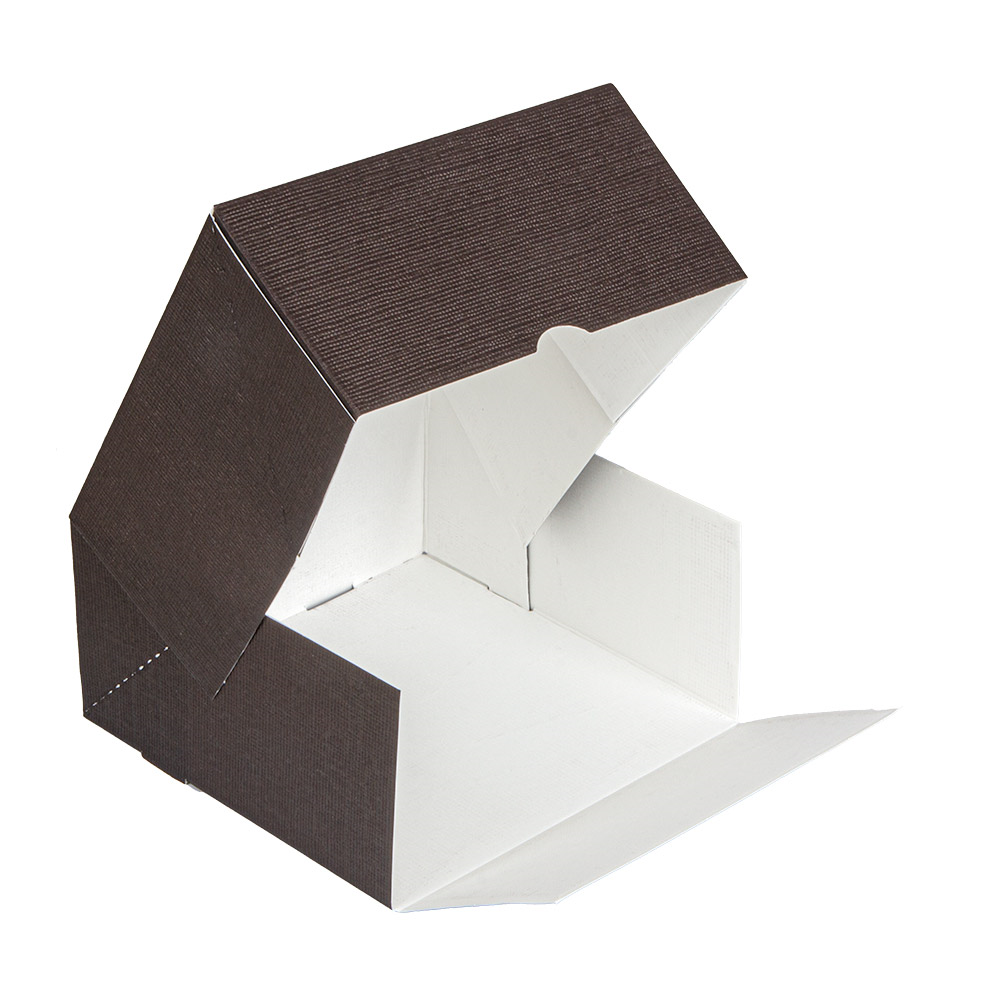 269.52-SCATOLE PER PASTICCERIA SENZA FINESTRA 'THEPACK' 16x16x8 CM CIOCCOLATO CARTONE NANO-MICRO (50 u.)