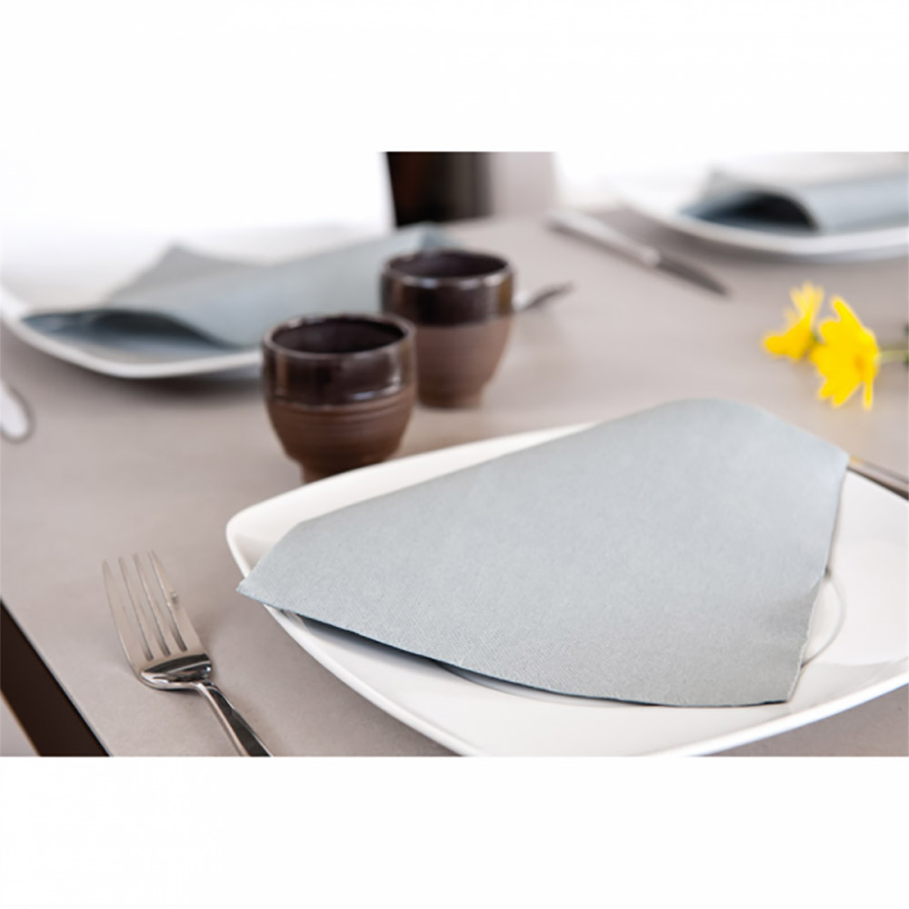 166.06-TOVAGLIOLI ECOLABEL 'DOUBLE POINT' 18 G/M2 39x39 CM GRIGIO TISSUE (50 u.)