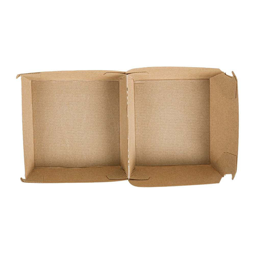 274.14-SCATOLE HAMBURGER 'THEPACK-FEEL GREEN' 12,5x12x5,8 CM NATURALE CARTONE NANO-MICRO (50 u.)