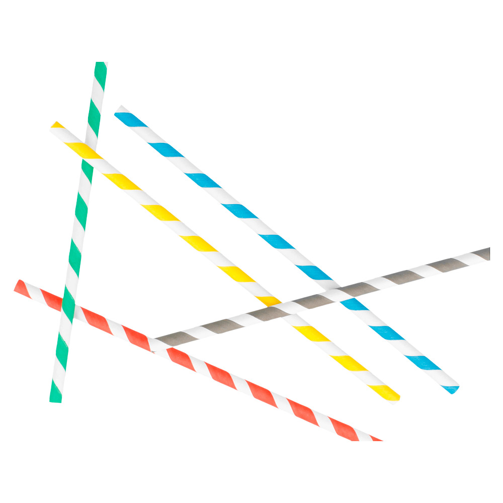 180.89-CANUCCE DRITTE A STRISCE 'PAPER' Ø0,60x20 CM COLORI VARIE CARTA (250 u.)