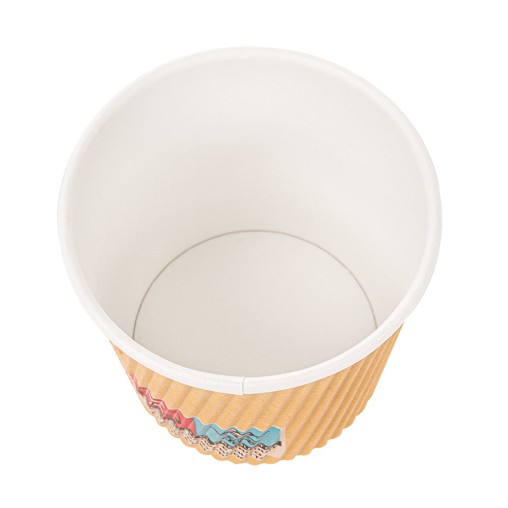 180.75-BICCHIERI BEVANDE CALDE DOPPIA PARETE 120 ML - 4 oz 230 + 250 + 18 PE G/M2 Ø6,2/4,5x6 CM MARRONE CARTONE (40 u.)