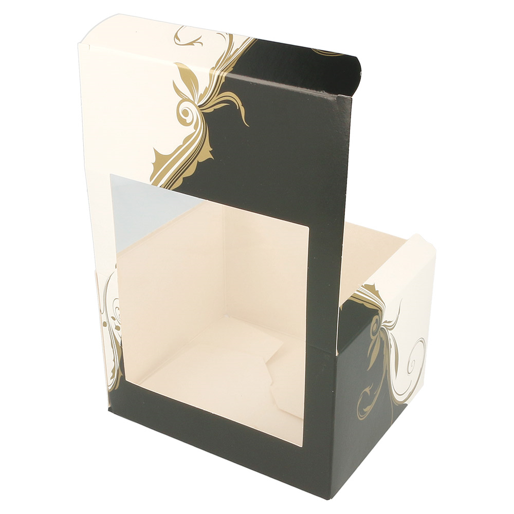 204.74-SCATOLE PER PASTICCERIA CON FINESTRA 'THEPACK' CLASSIC 11x13x8 CM BIANCO CARTONE NANO-MICRO (50 u.)